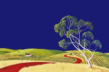 Lucinda Leveille Art | Lucinda's Studio | Brisbane Art | Australian Artist | Gold Coast Artist | Online Gallery | red road | Australian landscape | gum trees | road series