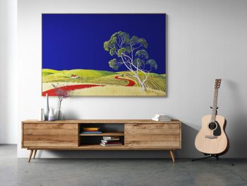 Lucinda Leveille Art | Lucinda's Studio | Brisbane Art | Australian Artist | Gold Coast Artist | Online Gallery | red road | Australian landscape | gum trees | road series