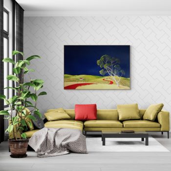 Lucinda Leveille Art | Lucinda's Studio | Brisbane Art | Australian Artist | Gold Coast Artist | Online Gallery | red road | Australian landscape | gum trees | road series