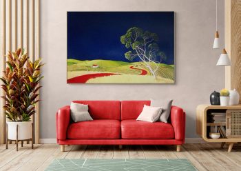 Lucinda Leveille Art | Lucinda's Studio | Brisbane Art | Australian Artist | Gold Coast Artist | Online Gallery | red road | Australian landscape | gum trees | road series