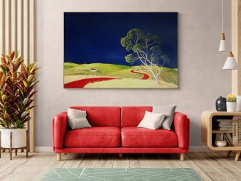 Lucinda Leveille Art | Lucinda's Studio | Brisbane Art | Australian Artist | Gold Coast Artist | Online Gallery | red road | Australian landscape | gum trees | road series