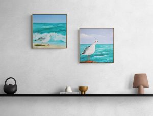 Lucinda Leveille Art | Lucinda's Studio | Brisbane Art | Australian Artist | Gold Coast Artist | Online Gallery | seascapes | beach | ocean | seagull