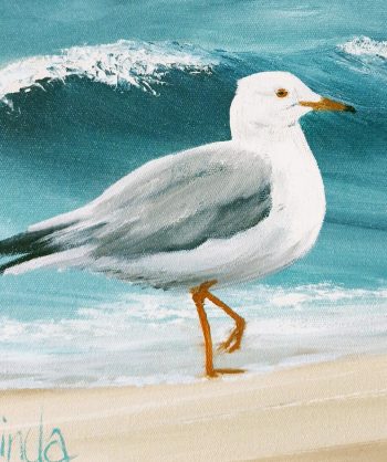 Lucinda Leveille Art | Lucinda's Studio | Brisbane Art | Australian Artist | Gold Coast Artist | Online Gallery | seascapes | beach | ocean | seagull