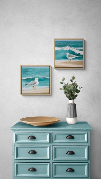 Lucinda Leveille Art | Lucinda's Studio | Brisbane Art | Australian Artist | Gold Coast Artist | Online Gallery | seascapes | beach | ocean | seagull