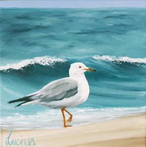 Lucinda Leveille Art | Lucinda's Studio | Brisbane Art | Australian Artist | Gold Coast Artist | Online Gallery | seascapes | beach | ocean | seagull
