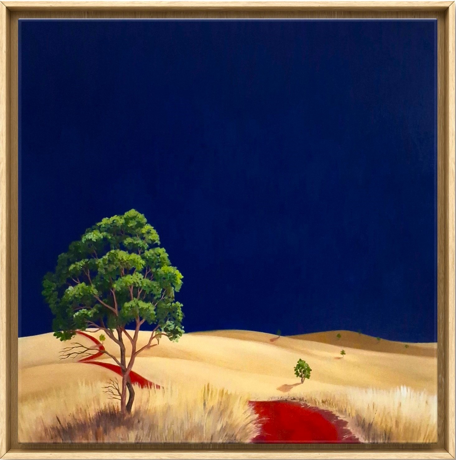 Lucinda Leveille Art | Lucinda's Studio | Brisbane Art | Australian Artist | Gold Coast Artist | Online Gallery | red road | Australian landscape | gum trees | road series