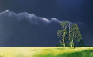 Lucinda Leveille Art | Lucinda's Studio | Brisbane Art | Australian Artist | Gold Coast Artist | Online Gallery | trees | Australian landscape | clouds | exploring the solitary | ready to hang | framed