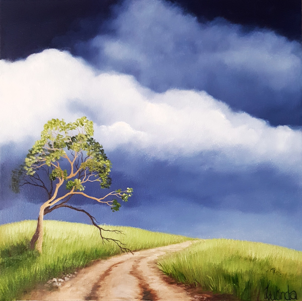 Lucinda Leveille Art | Lucinda's Studio | Brisbane Art | Australian Artist | Gold Coast Artist | Online Gallery | road | Australian landscape | trees | road series