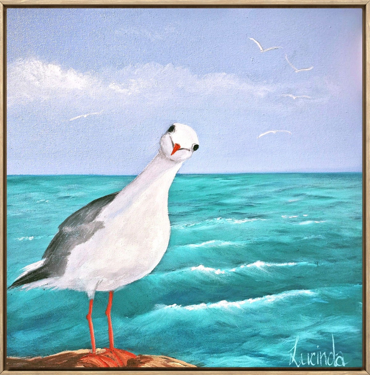 Lucinda Leveille Art | Lucinda's Studio | Brisbane Art | Australian Artist | Gold Coast Artist | Online Gallery | seascapes | beach | ocean | seagull