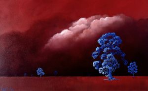 Lucinda Leveille Art | Lucinda's Studio | Brisbane Art | Australian Artist | Gold Coast Artist | Online Gallery | trees | Australian landscape | clouds | exploring the solitary | ready to hang | framed