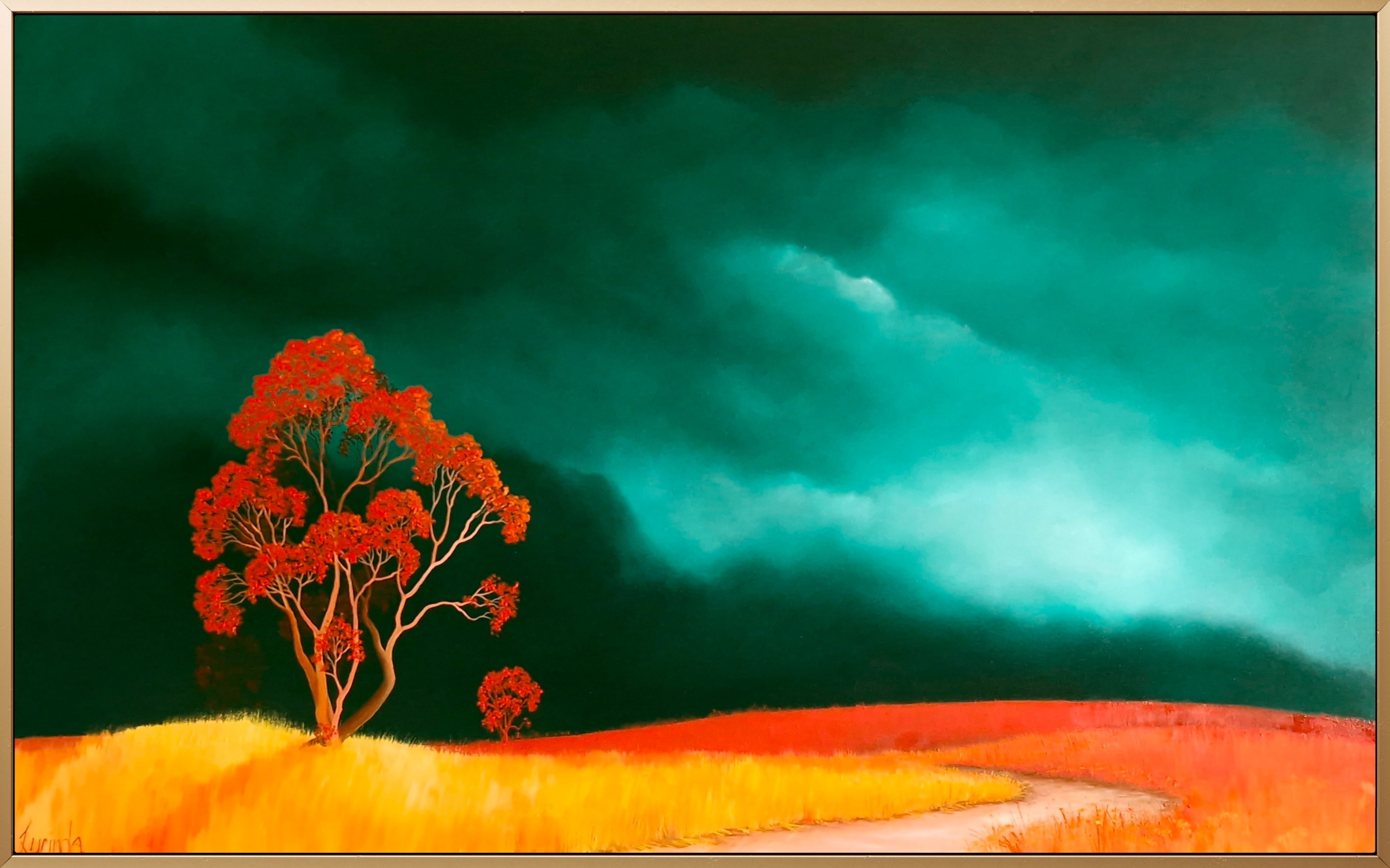 Lucinda Leveille Art | Lucinda's Studio | Brisbane Art | Australian Artist | Gold Coast Artist | Online Gallery | trees | Australian landscape | clouds | exploring the solitary | ready to hang | framed | interior decorating