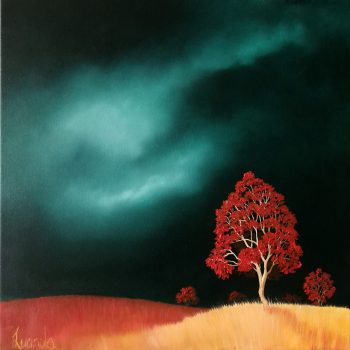 Lucinda Leveille Art | Lucinda's Studio | Brisbane Art | Australian Artist | Gold Coast Artist | Online Gallery | trees | Australian landscape | clouds | exploring the solitary | ready to hang | framed