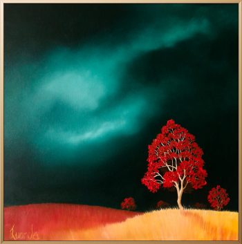 Lucinda Leveille Art | Lucinda's Studio | Brisbane Art | Australian Artist | Gold Coast Artist | Online Gallery | trees | Australian landscape | clouds | exploring the solitary | ready to hang | framed