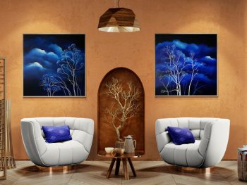 Lucinda Leveille Art | Lucinda's Studio | Brisbane Art | Australian Artist | Gold Coast Artist | Online Gallery | clouds | Australian landscape | gum trees | home art | decor | home art | above the canopy