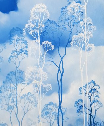 Lucinda Leveille Art | Lucinda's Studio | Brisbane Art | Australian Artist | Gold Coast Artist | Online Gallery | clouds | Australian landscape | gum trees | home art | decor | home art | above the canopy | Australian landscape painting | Gold Coast artist