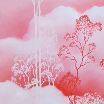 Lucinda Leveille Art | Lucinda's Studio | Brisbane Art | Australian Artist | Gold Coast Artist | Online Gallery | clouds | Australian landscape | gum trees | home art | decor | home art | above the canopy | Australian landscape painting | Gold Coast artist