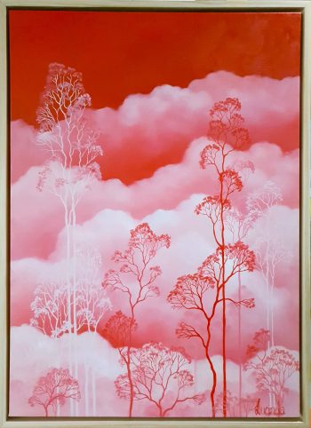 Lucinda Leveille Art | Lucinda's Studio | Brisbane Art | Australian Artist | Gold Coast Artist | Online Gallery | clouds | Australian landscape | gum trees | home art | decor | home art | above the canopy | Australian landscape painting | Gold Coast artist