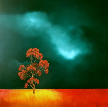 Lucinda Leveille Art | Lucinda's Studio | Brisbane Art | Australian Artist | Gold Coast Artist | Online Gallery | trees | Australian landscape | clouds | exploring the solitary | ready to hang | framed | interior decorating