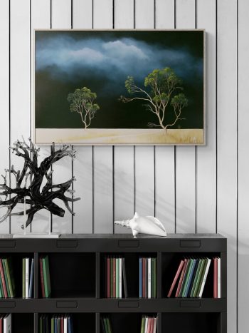 Lucinda Leveille Art | Lucinda's Studio | Brisbane Art | Australian Artist | Gold Coast Artist | Online Gallery | trees | Australian landscape | clouds | exploring the solitary | ready to hang | framed