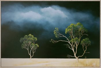 Lucinda Leveille Art | Lucinda's Studio | Brisbane Art | Australian Artist | Gold Coast Artist | Online Gallery | trees | Australian landscape | clouds | exploring the solitary | ready to hang | framed
