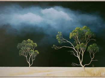 Lucinda Leveille Art | Lucinda's Studio | Brisbane Art | Australian Artist | Gold Coast Artist | Online Gallery | trees | Australian landscape | clouds | exploring the solitary | ready to hang | framed