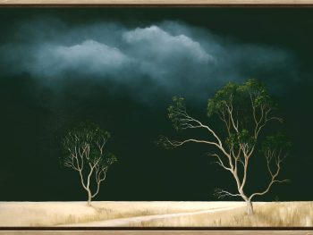 Lucinda Leveille Art | Lucinda's Studio | Brisbane Art | Australian Artist | Gold Coast Artist | Online Gallery | trees | Australian landscape | clouds | exploring the solitary | ready to hang | framed