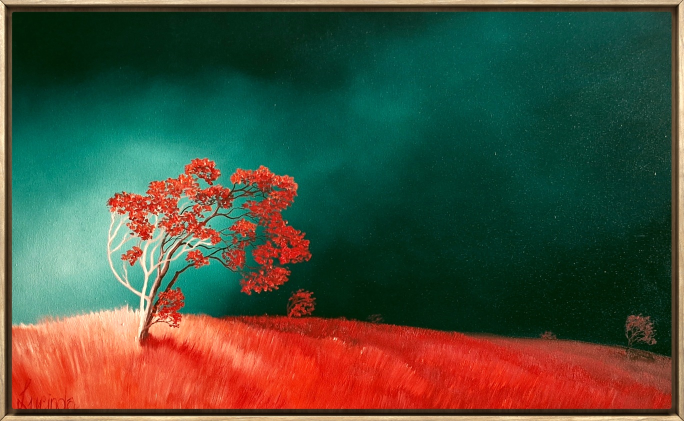 Lucinda Leveille Art | Lucinda's Studio | Brisbane Art | Australian Artist | Gold Coast Artist | Online Gallery | trees | Australian landscape | clouds | exploring the solitary | ready to hang | framed