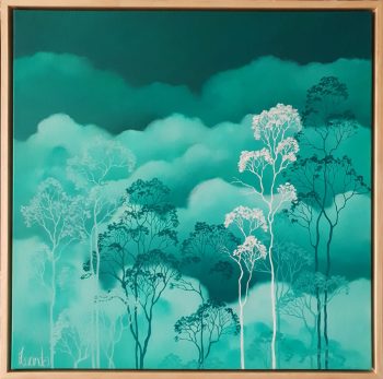 Lucinda Leveille Art | Lucinda's Studio | Brisbane Art | Australian Artist | Gold Coast Artist | Online Gallery | clouds | Australian landscape | gum trees | home art | decor | home art | above the canopy | Australian landscape painting | Gold Coast artist