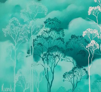 Lucinda Leveille Art | Lucinda's Studio | Brisbane Art | Australian Artist | Gold Coast Artist | Online Gallery | clouds | Australian landscape | gum trees | home art | decor | home art | above the canopy | Australian landscape painting | Gold Coast artist