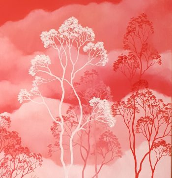 Lucinda Leveille Art | Lucinda's Studio | Brisbane Art | Australian Artist | Gold Coast Artist | Online Gallery | clouds | Australian landscape | gum trees | home art | decor | home art | above the canopy | Australian landscape painting | Gold Coast artist