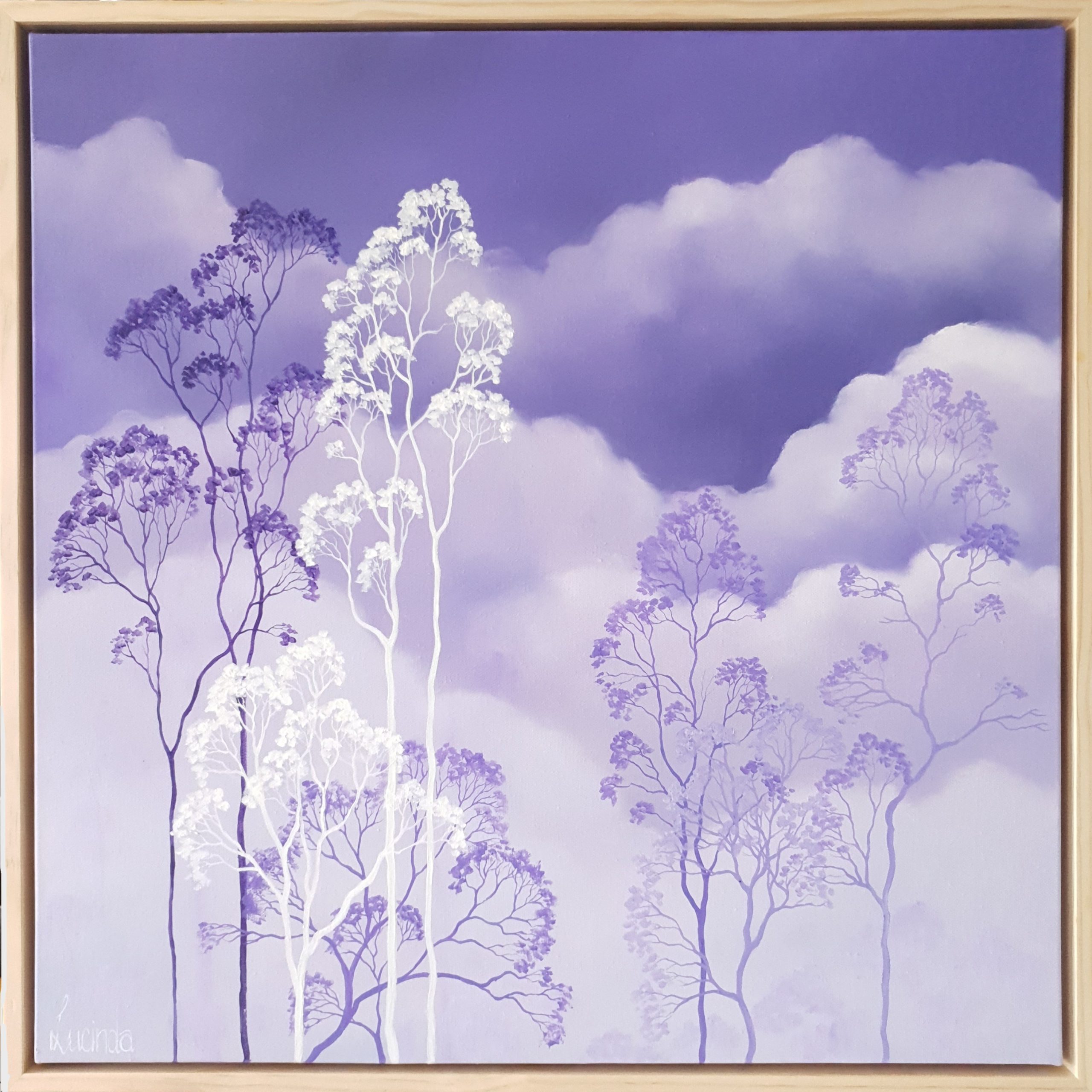 Lucinda Leveille Art | Lucinda's Studio | Brisbane Art | Australian Artist | Gold Coast Artist | Online Gallery | clouds | Australian landscape | gum trees | home art | decor | home art | above the canopy | Australian landscape painting | Gold Coast artist