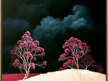 Lucinda Leveille Art | Lucinda's Studio | Brisbane Art | Australian Artist | Gold Coast Artist | Online Gallery | trees | Australian landscape | clouds | exploring the solitary | ready to hang | framed