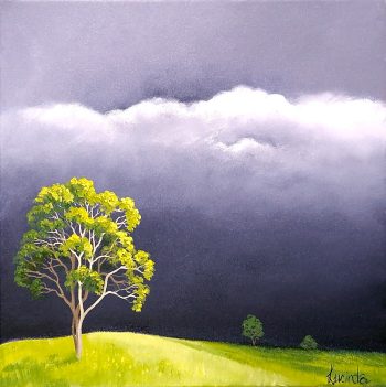 Lucinda Leveille Art | Lucinda's Studio | Brisbane Art | Australian Artist | Gold Coast Artist | Online Gallery | trees | Australian landscape | clouds | exploring the solitary | ready to hang | framed