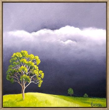 Lucinda Leveille Art | Lucinda's Studio | Brisbane Art | Australian Artist | Gold Coast Artist | Online Gallery | trees | Australian landscape | clouds | exploring the solitary | ready to hang | framed