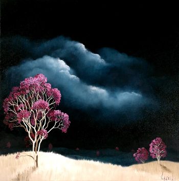 Lucinda Leveille Art | Lucinda's Studio | Brisbane Art | Australian Artist | Gold Coast Artist | Online Gallery | trees | Australian landscape | clouds | exploring the solitary | ready to hang | framed