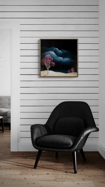 Lucinda Leveille Art | Lucinda's Studio | Brisbane Art | Australian Artist | Gold Coast Artist | Online Gallery | trees | Australian landscape | clouds | exploring the solitary | ready to hang | framed