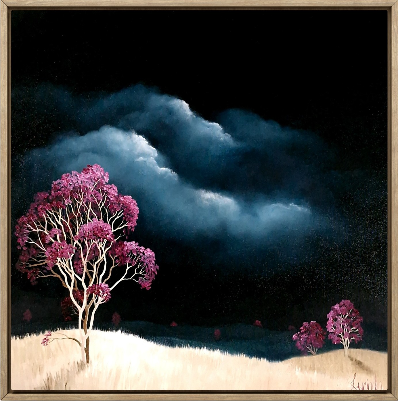 Lucinda Leveille Art | Lucinda's Studio | Brisbane Art | Australian Artist | Gold Coast Artist | Online Gallery | trees | Australian landscape | clouds | exploring the solitary | ready to hang | framed