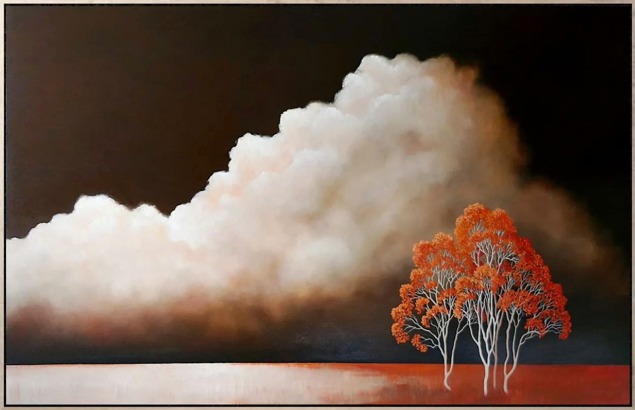 Lucinda Leveille Art | Lucinda's Studio | Brisbane Art | Australian Artist | Gold Coast Artist | Online Gallery | trees | Australian landscape | clouds | exploring the solitary | ready to hang
