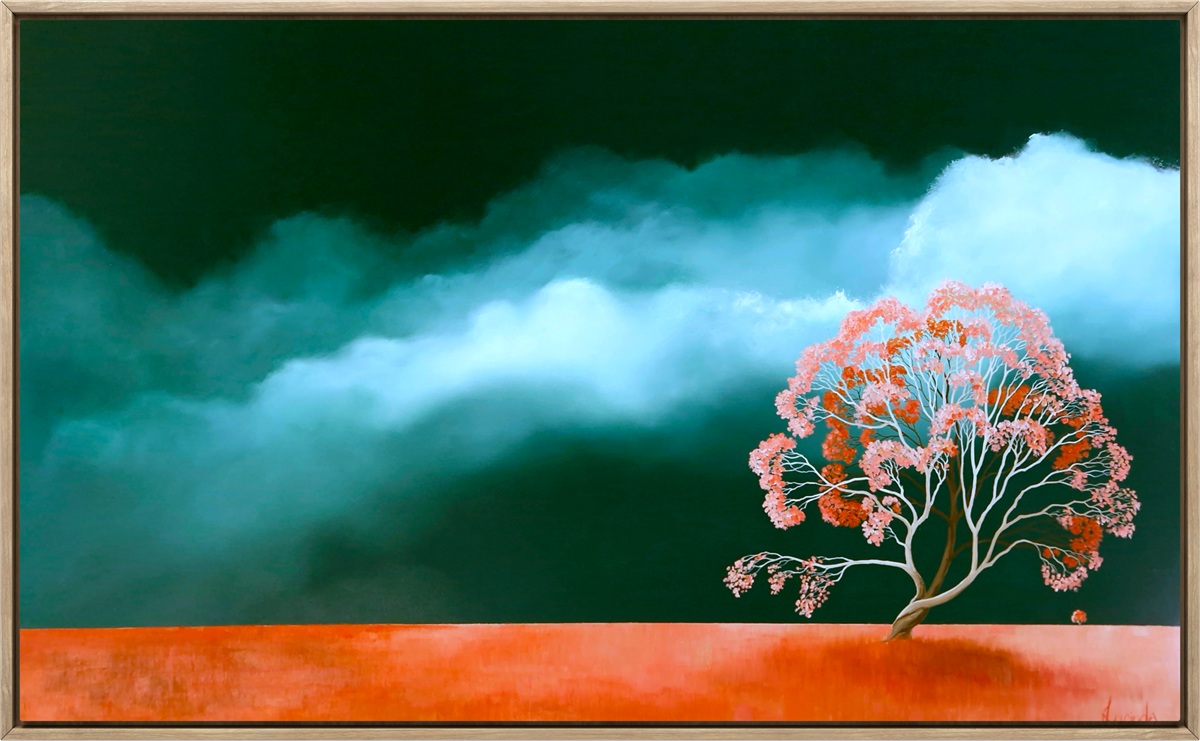 Lucinda Leveille Art | Lucinda's Studio | Brisbane Art | Australian Artist | Gold Coast Artist | Online Gallery | trees | Australian landscape | clouds | exploring the solitary | ready to hang