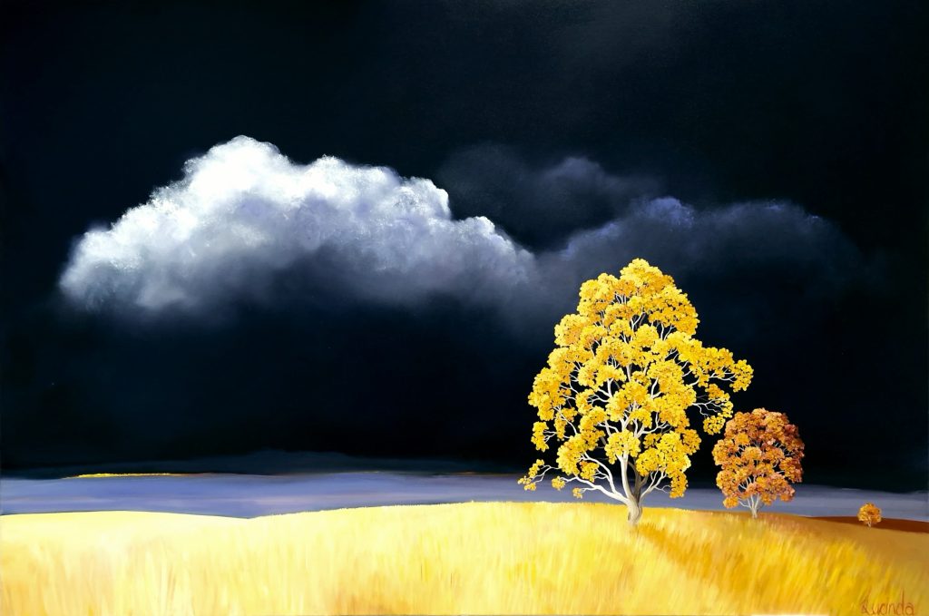 Lucinda Leveille Art | Lucinda's Studio | Brisbane Art | Australian Artist | Gold Coast Artist | Online Gallery | trees | Australian landscape | clouds | ready to hang | original art