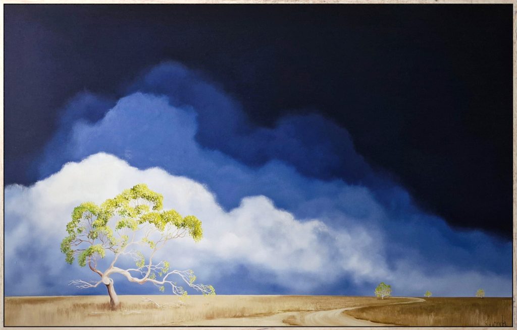 Lucinda Leveille Art | Lucinda's Studio | Brisbane Art | Australian Artist | Gold Coast Artist | Online Gallery | trees | Australian landscape | clouds | exclusive art | ready to hang | original art | Australian landscape painting