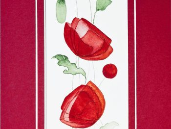 An original red roses watercolour by Lucinda Leveille, Original Australian watercolour floral painting exploring colour, form and the fluid versatility of watercolour.