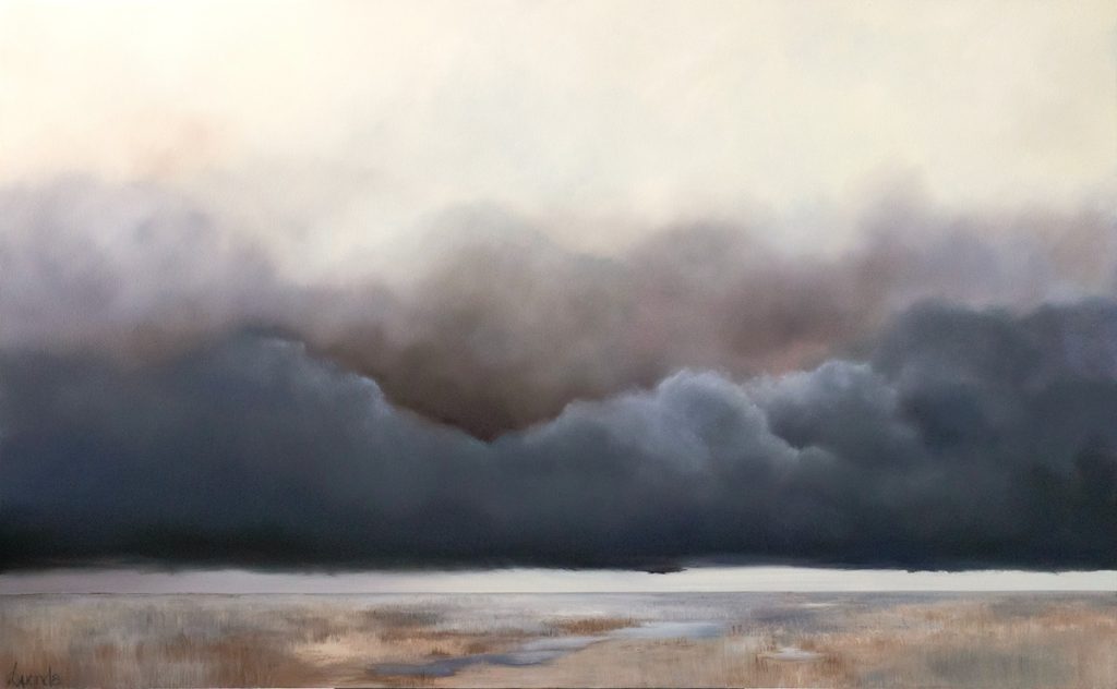 Quiet contemporary Australian landscape painting by Lucinda Leveille