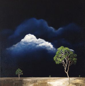 Original atmospheric oil painting in Australian online art auction