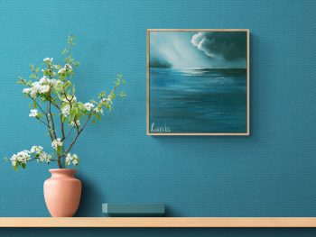 Austalian atmosperic moonlit seascape by Gold Coast artist Lucinda Leveille