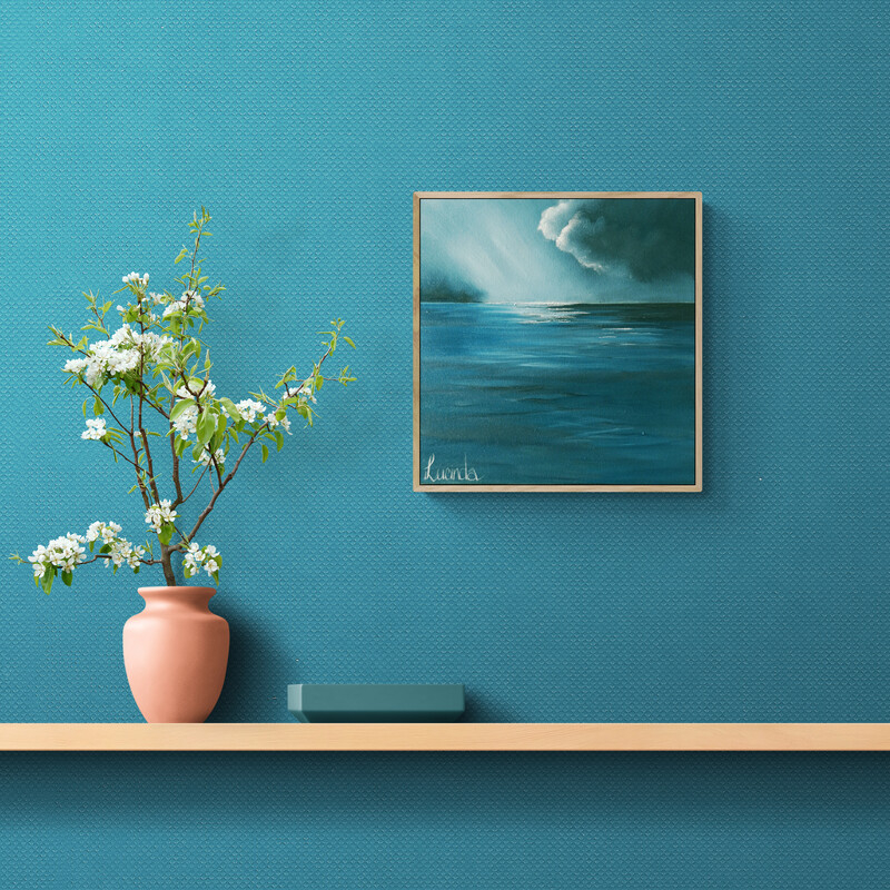 Austalian atmosperic moonlit seascape by Gold Coast artist Lucinda Leveille