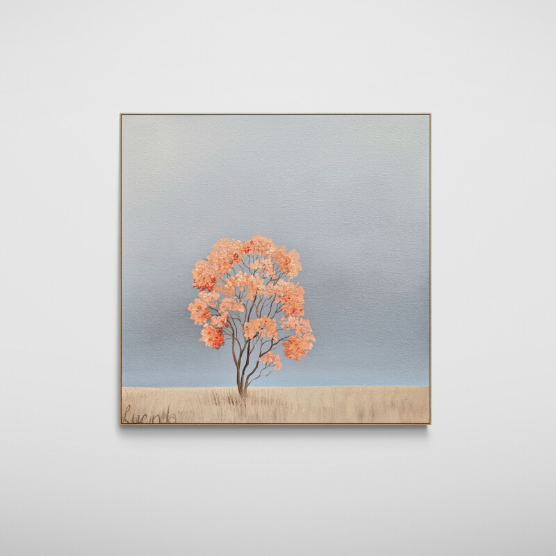Original oil painting of a tree in an Australian landscape after weather