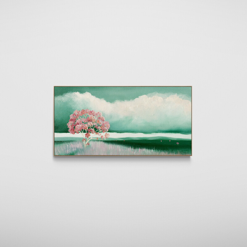 Original oil painting of a tree in an Australian landscape after weather
