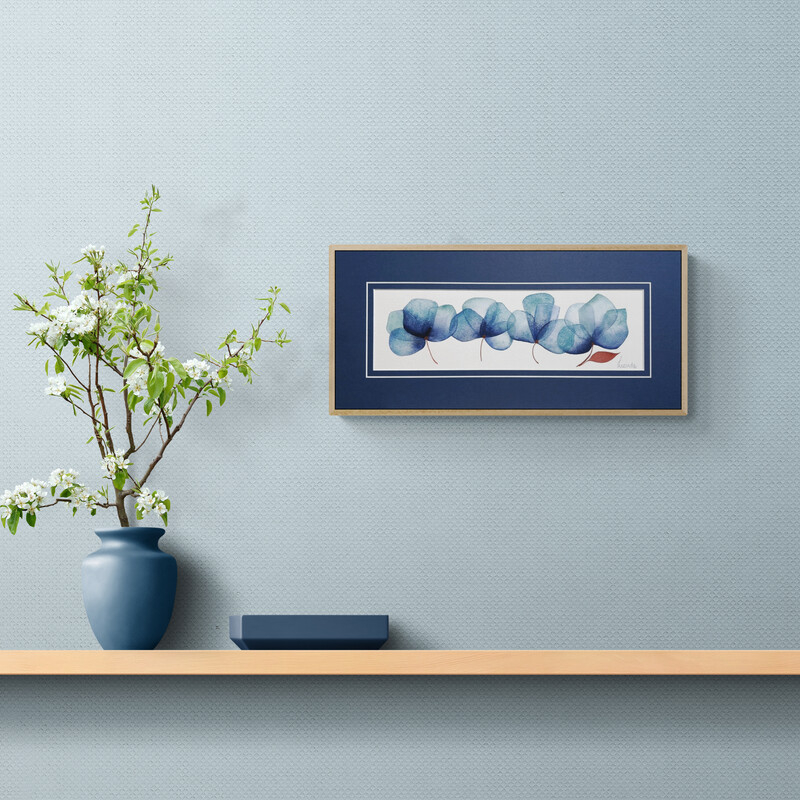 Ocean Bloom a floral watercolour with the taste of the sea in the colours of the ocean by Lucinda