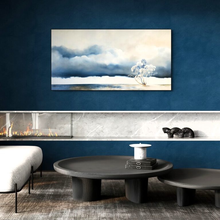 Atmospheric landscape painting inspired by the Australian landscape and the quiet after storms
